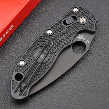 Spyderco 蜘蛛 C101PBBK2 MANIX2 新版 CTS BD1钢 马尼克斯2代FRCP柄“折”