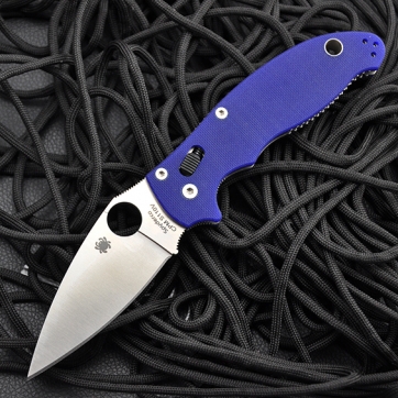 SPYDERCO 蜘蛛C101GPDBL MANIX II" CPM S110V 马尼克斯2代蓝色G10手柄S30V钢生存折