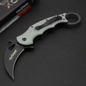 FOX 狐狸#479STFOLDING KARAMBIT G10" 精英“虎爪”大号 折叠爪刀 N690CO不锈钢 黑色BI涂层 G10手柄 大号