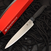 Spyderco 蜘蛛 K04PBK "UTILITY KNIFE 6" BLACK" 蜘蛛经典厨刀系列 MBS-26不锈钢材质 中号厨刀