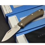 Benchmade夹角滑刀帆布Micarta318口袋刀