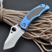 SPYDERCO蜘蛛C201TIBLP碳纤维，钛柄