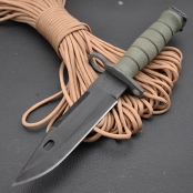 ONTARIO 安大略 #490 M9 Bayonet Scabbard-OD GREEN 美国陆军 现役M9刺直 绿色手柄及鞘 带剪切孔